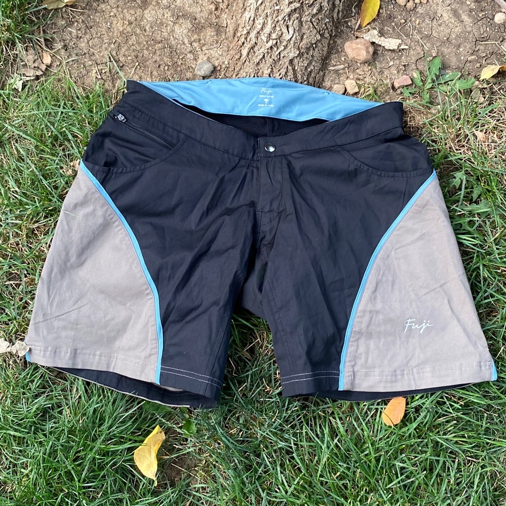 Fuji Cycling Shorts M Black/Silver/Blue Biking
